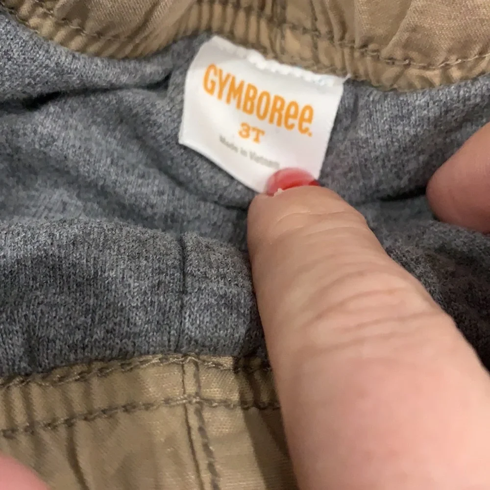 Gymboree 3T khaki lined joggers.